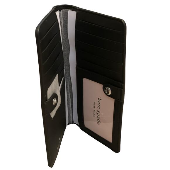 Kate Spade Staci Color Block large slim bifold wallet in nimbus Grey Multi - Picture 3 of 4